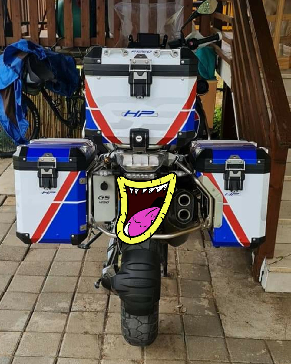 2 Adesivi Protezioni Compatibili Con Valigie BMW R 1300 GS Modello K A1 Bm G13 R