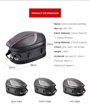 Carica l'immagine nel visualizzatore di Gallery, Borsa per sella posteriore serbatoio moto impermeabile Borsa casco espandibile